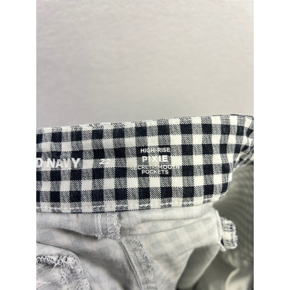 Old Navy High Rise Pixie Gingham Check Pants Wome… - image 5